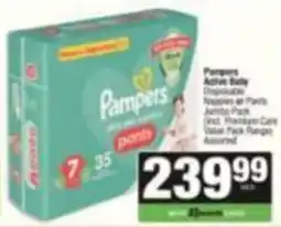 Spar Pampers Active Baby Disposable Pants Assorted offer