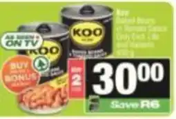 Spar KOO Baked Beans in Tomato Sauce offer