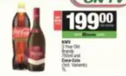 Spar KWV 3 Year Old Brandy 750ml and Coca-Cola offer