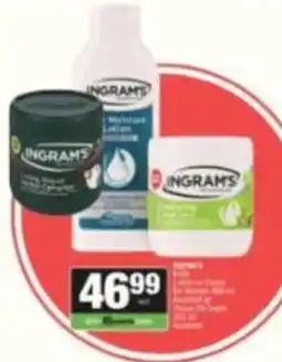 Spar INGRAMS Body Lotion offer