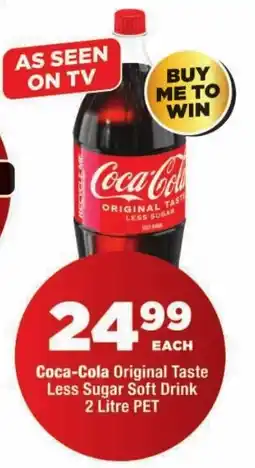 OK Foods Coca-Cola Original Taste Less Sugar Soft Drink offer
