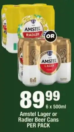 OK Liquor Amstel Lager or Radler Beer Cans offer