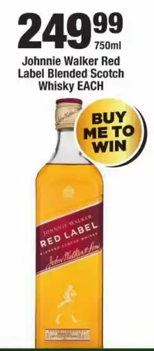 OK Liquor Johnnie Walker Red Label Blended Scotch Whisky offer