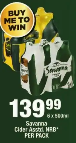 OK Liquor Savanna Cider Asstd. NRB offer
