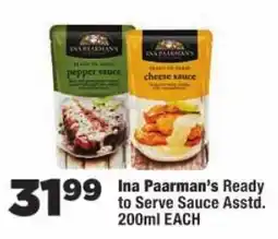 OK Foods Ina Paarman's Ready to Serve Sauce Assorted offer