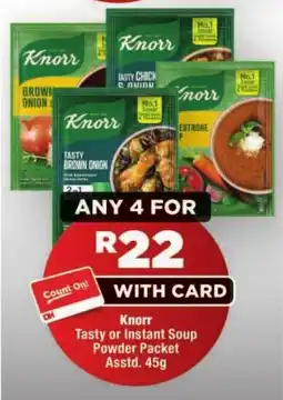 OK Foods Knorr Tasty or Instant Soup Powder Packet offer