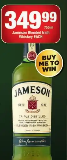 OK Liquor Jameson Blended Irish Whiskey offer