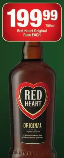 OK Liquor Red Heart Original Rum offer