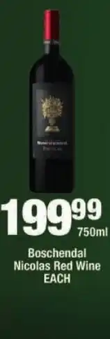 OK Liquor Boschendal Nicolas Red Wine offer