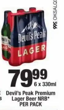 OK Liquor Devil's Peak Lager Beer offer
