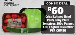 OK Foods Crisp Lettuce Head PLUS Baby Plum Tomatoes AND English Cucumber offer