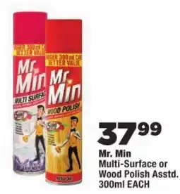 OK Foods Mr. Min Multi-Surface or Wood Polish Assorted offer