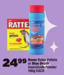 OK Foods Doom Ratex Pellets or Blue Death Insecticide Powder offer