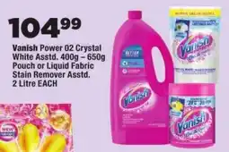 OK Foods Vanish Power O2 Crystal White Stain Remover offer