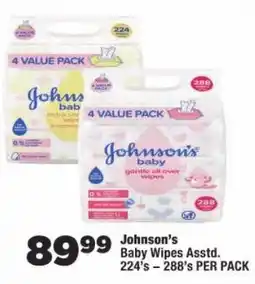 OK Foods Johnson's Baby Wipes Assorted offer