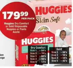 OK Foods Huggies Dry Comfort or Gold Disposable Nappies or Pants Assorted offer