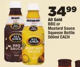 OK Foods All Gold BBQ or Mustard Sauce Squeeze Bottle offer