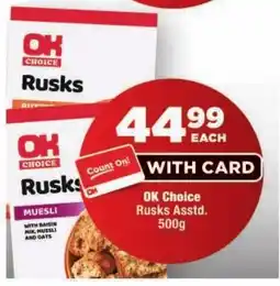 OK Foods OK Choice Rusks offer