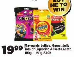OK Foods Maynards Jellies, Gums, Jelly Tots or Liquorice Allsorts Assorted offer