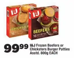 OK Foods I&J Frozen Beefers or Chicksters Burger Patties offer