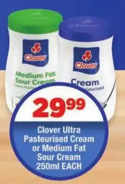 OK Foods Clover Ultra Pasteurised Cream or Medium Fat Sour Cream offer