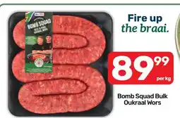 Pick n Pay Bomb Squad Bulk Oukraal Wors offer