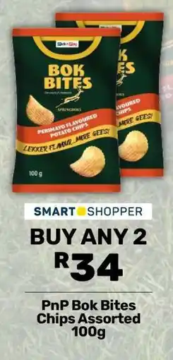 Pick n Pay PnP Bok Bites Chips Assorted 100g offer