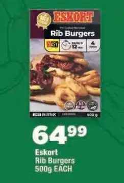 OK Foods Eskort Rib Burgers offer