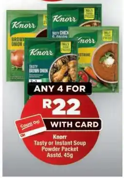 OK Foods Knorr Tasty or Instant Soup Powder Packet offer