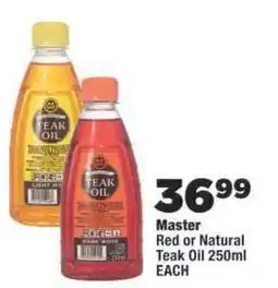 OK Foods Master Red or Natural Teak Oil 250ml offer