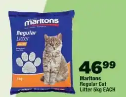 OK Foods Marltons Regular Cat Litter 5kg EACH offer