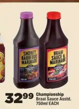 OK Foods Championship Braai Sauce Asstd offer