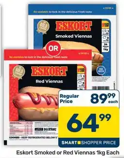 Pick n Pay Hypermarket Eskort Smoked or Red Viennas 1kg offer