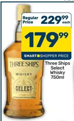 Pick n Pay Hypermarket Three Ships Select Whisky 750ml offer