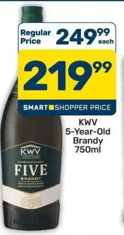 Pick n Pay Hypermarket KWV 5-Year-Old Brandy 750ml offer