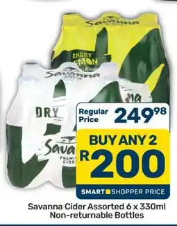 Pick n Pay Hypermarket Savanna Cider Assorted 6 x 330ml offer