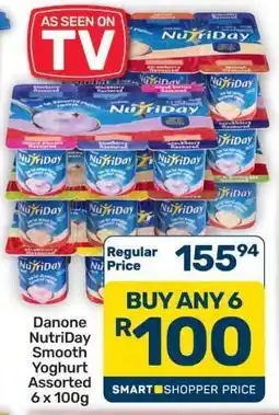 Pick n Pay Hypermarket Danone NutriDay Smooth Yoghurt Assorted 6 x 100g offer