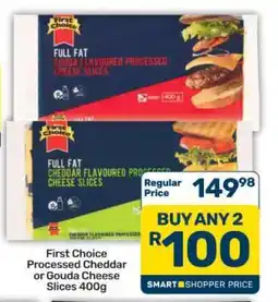 Pick n Pay Hypermarket First Choice Processed Cheddar or Gouda Cheese Slices 400g offer