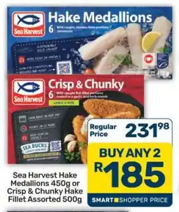 Pick n Pay Hypermarket Sea Harvest Hake Medallions 450g or Crisp & Chunky Hake Fillet Assorted 500g offer