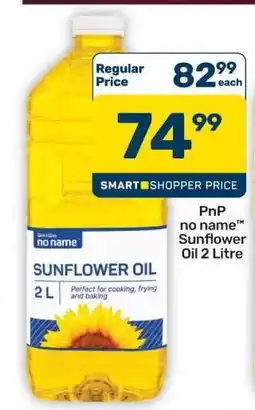 Pick n Pay Hypermarket PnP no name Sunflower Oil 2 Litre offer