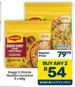 Pick n Pay Hypermarket Maggi 2 Minute Noodles Assorted 5 x 68g offer