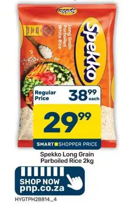Pick n Pay Hypermarket Spekko Long Grain Parboiled Rice-2Kg offer
