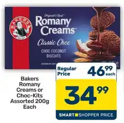 Pick n Pay Hypermarket Bakers Romany Creams or Choc-Kits Assorted 200g offer
