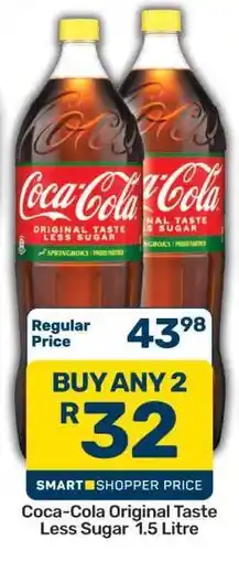Pick n Pay Hypermarket Coca Cola Original Taste Less Sugar 1.5 Litre offer