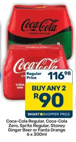 Pick n Pay Hypermarket Coca-Cola Regular, Coca-Cola Zero, Sprite Regular, Stoney Ginger Beer or Fanta Orange offer