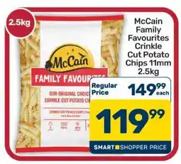 Pick n Pay Hypermarket McCain Family Favourites Crinkle Cut Potato Chips 11mm 2.5kg offer
