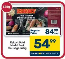 Pick n Pay Hypermarket Eskort Gold Medal Pork Sausage 375g offer