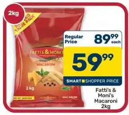 Pick n Pay Hypermarket Fatti's & Moni's Macaroni 2kg offer