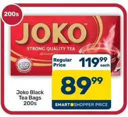 Pick n Pay Hypermarket Joko Black Tea Bags 200s offer