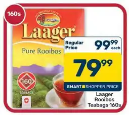Pick n Pay Hypermarket LAAGER Rooibos Teabags 160s offer